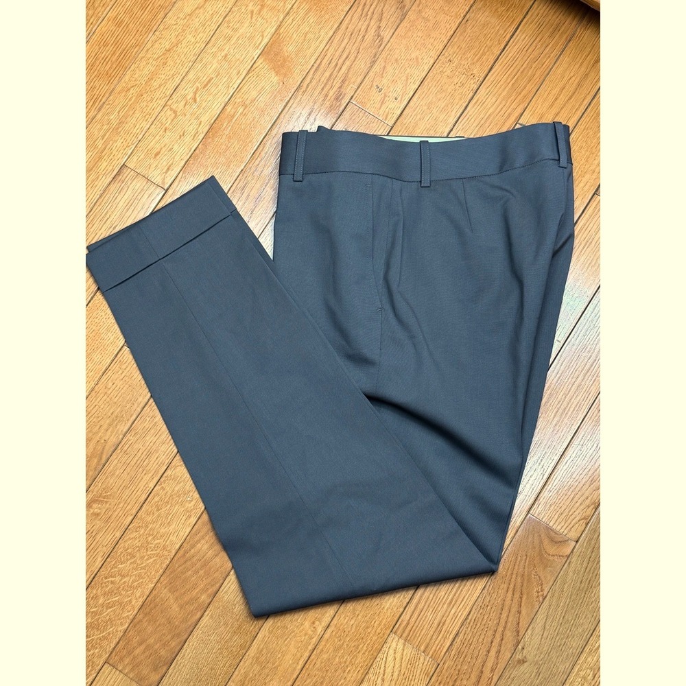 Lafayette 148 New York Perry Brown Virgin Wool Blend Slim Cuffed Dress Pants 4